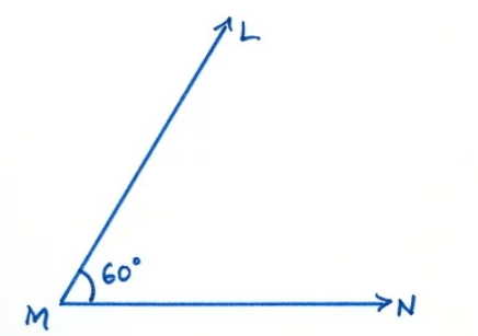 El ángulo de 60º es un ángulo agudo porque mide menos de 90º y mas de 0º